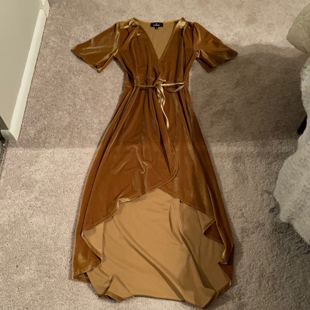 Lulus Velvet Wrap Dress